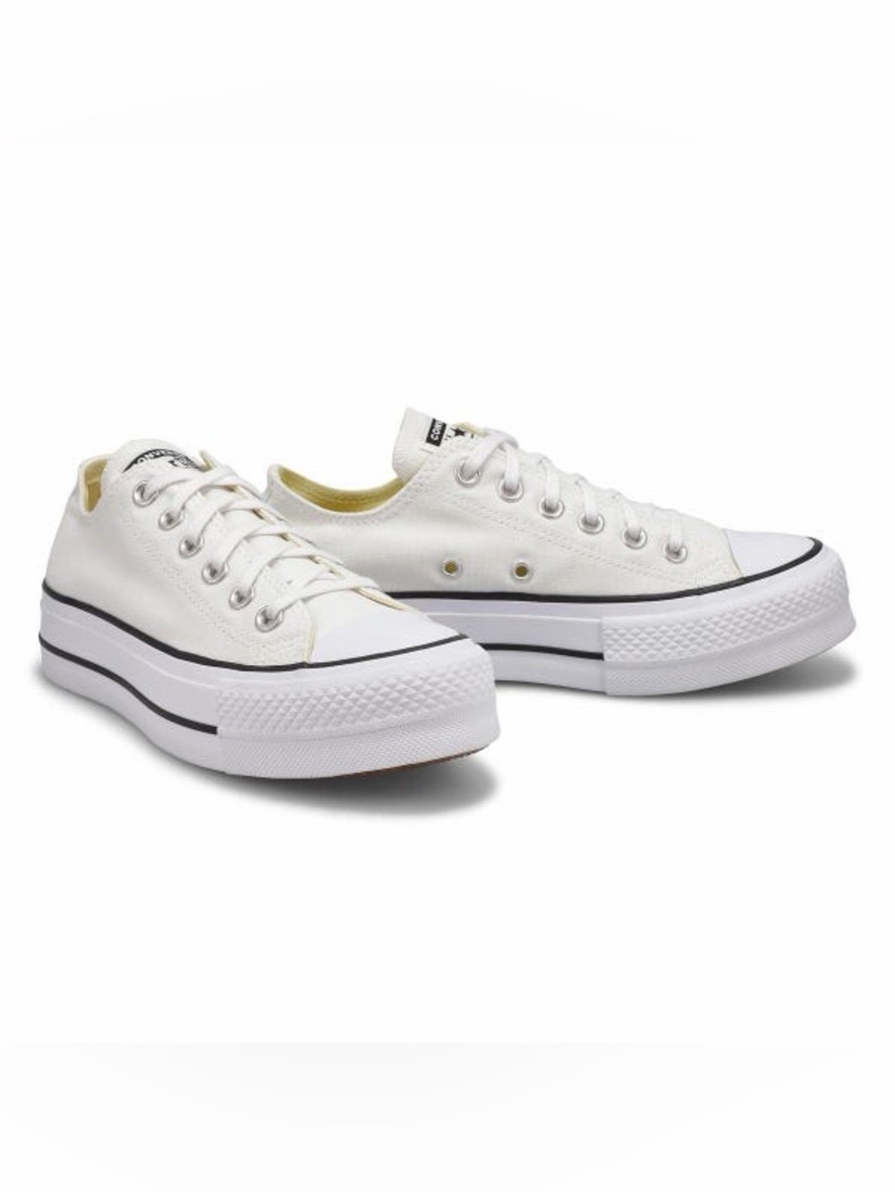 Converse White Low-Top Platform Sneakers - Women's